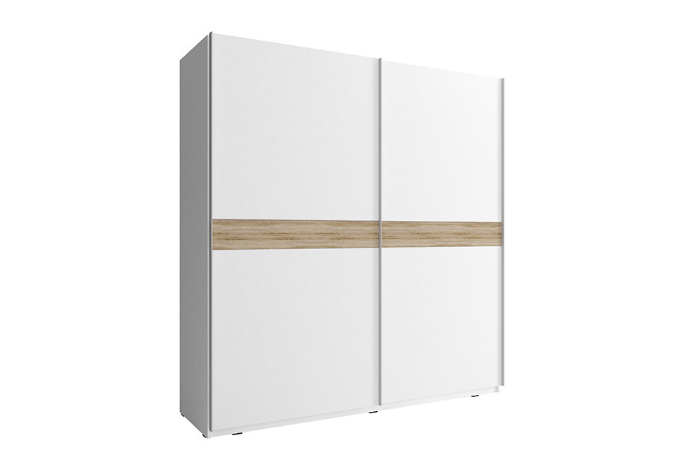 Šatní skříň Mika VI 150 cm dub sonoma/bílá