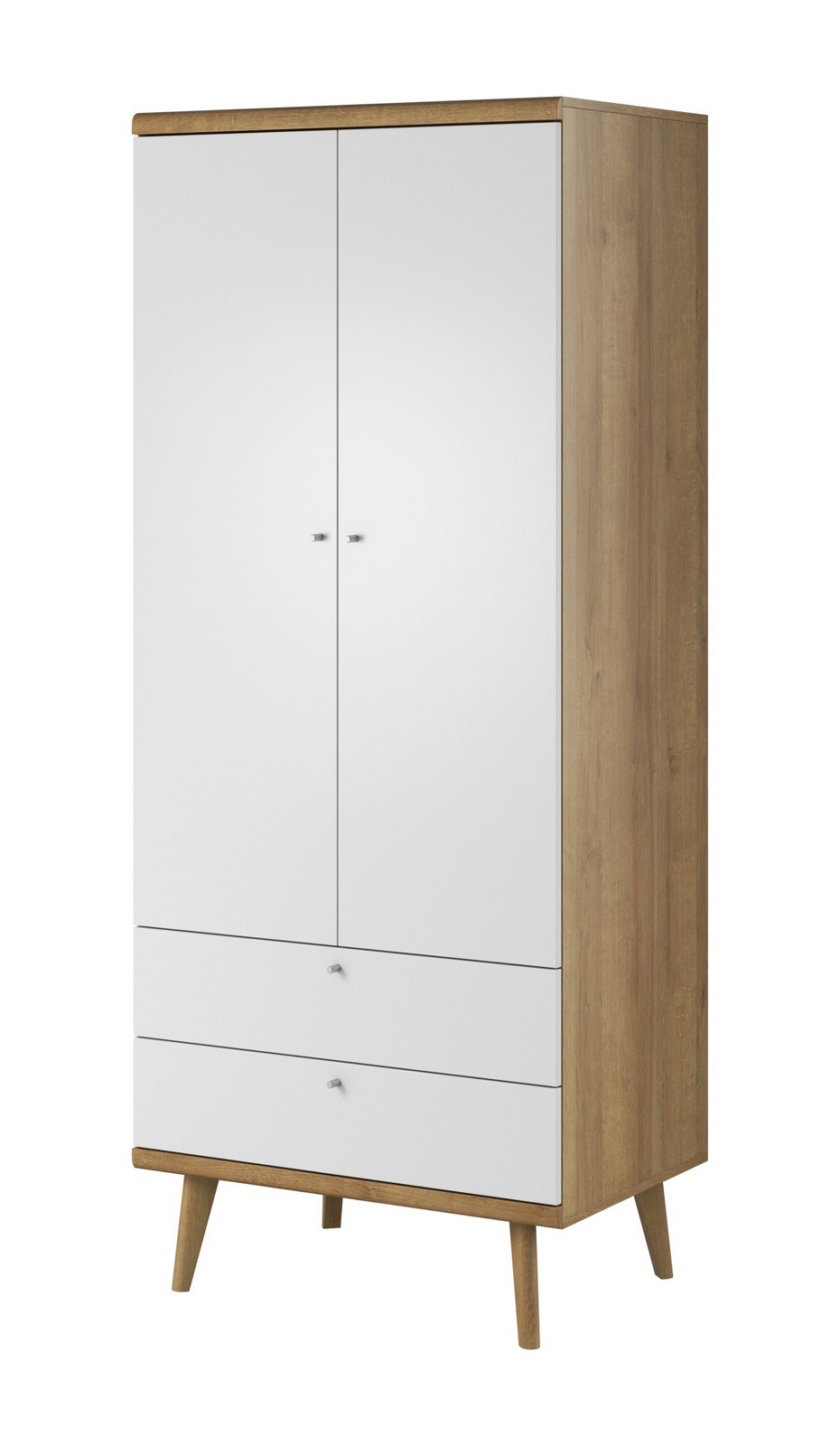 Šatní skříň Primo 80 cm dub Riviéra/bílá
