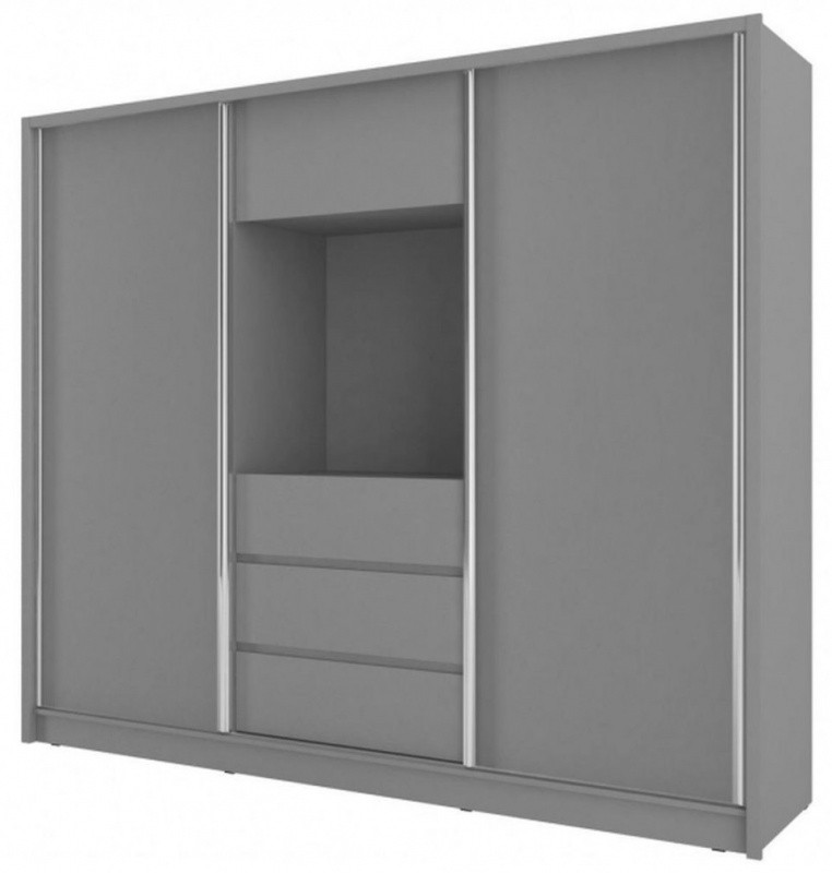 Šatní skříň TV 254 cm grafit