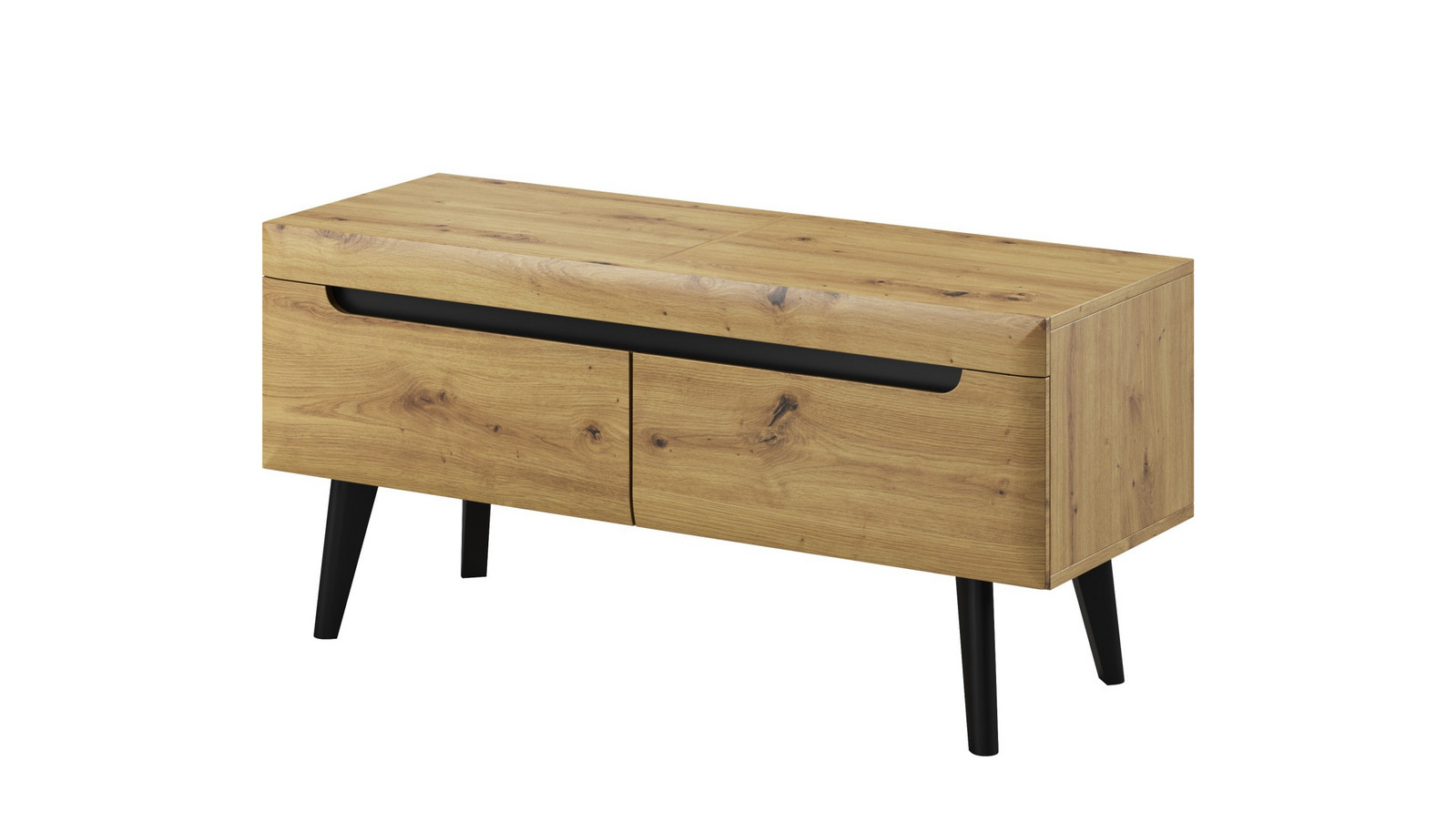 Televizní stolek Nordi 107 cm černý/dub Artisan