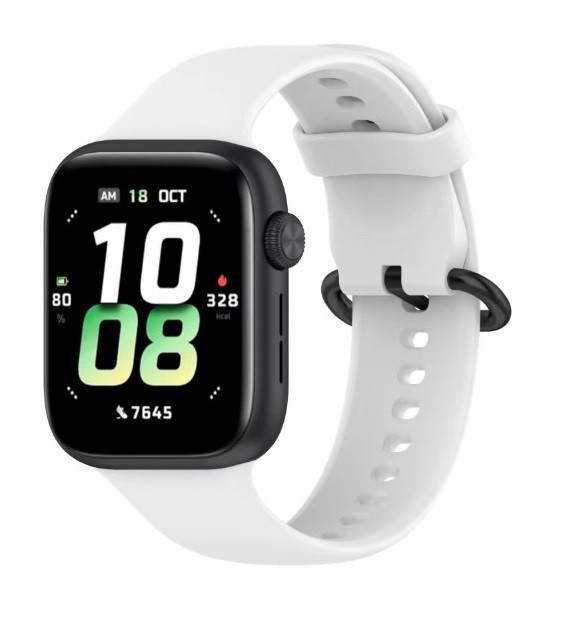 eses Silikónový hladký remienok pre Honor Watch 5 - Biely