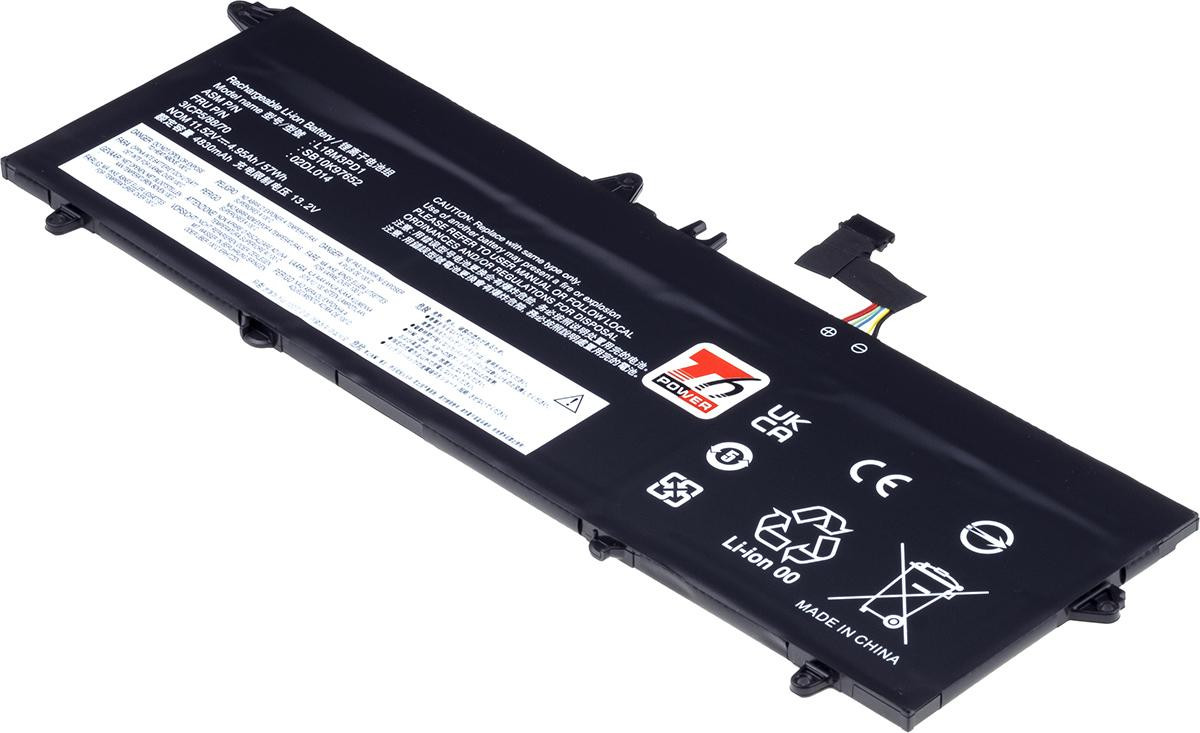 Batéria T6 Power Lenovo ThinkPad T490, T495, T14 Gen 1, 4950mAh, 57Wh, 3cell, Li-Pol
