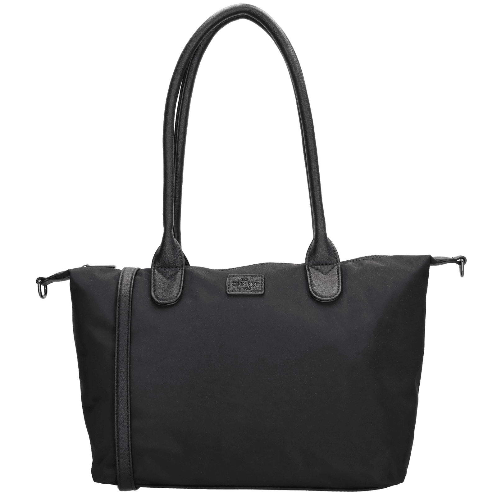 Dámska shopper taška Charm London Buckingham Mono 15,5 L - čierna