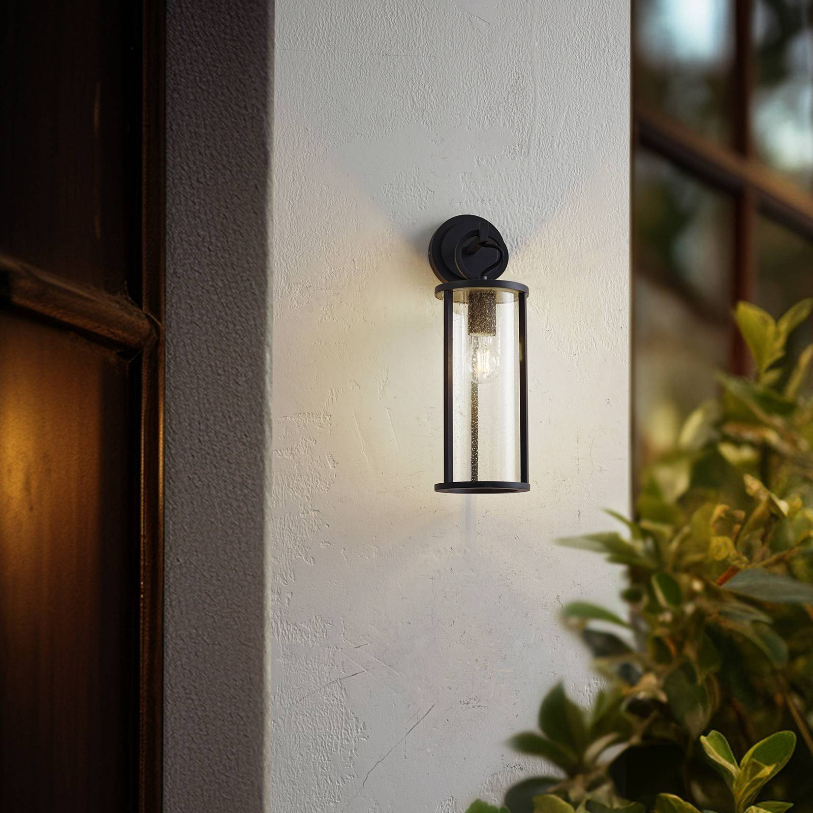 Lucande vonkajšie nástenné svietidlo Emmeline, bubliny, hliník, výška 45 cm