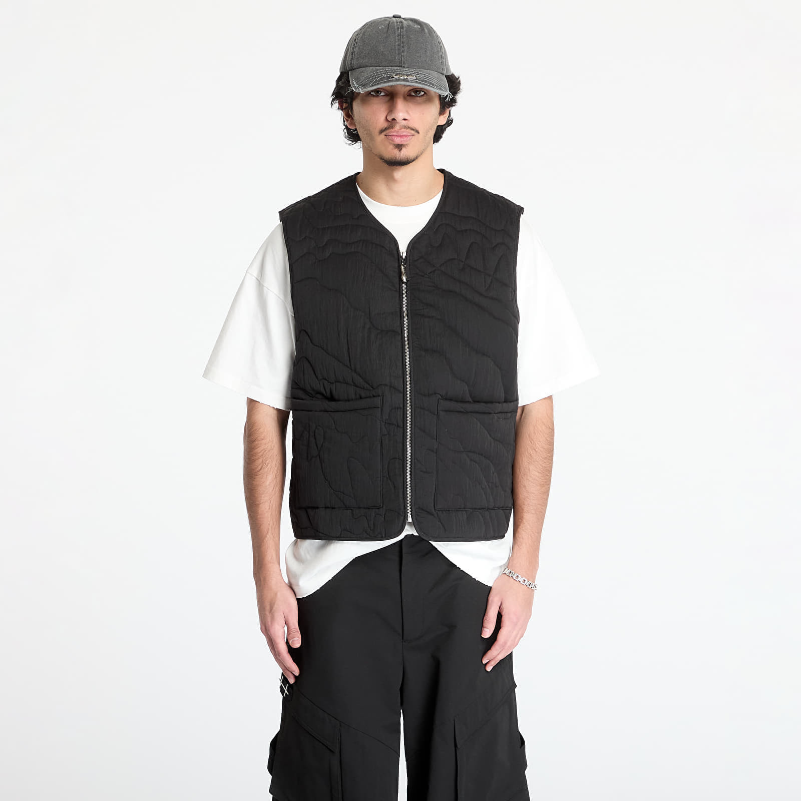 Vesta FTSHP Silver Lining Quilted Vest UNISEX Black S