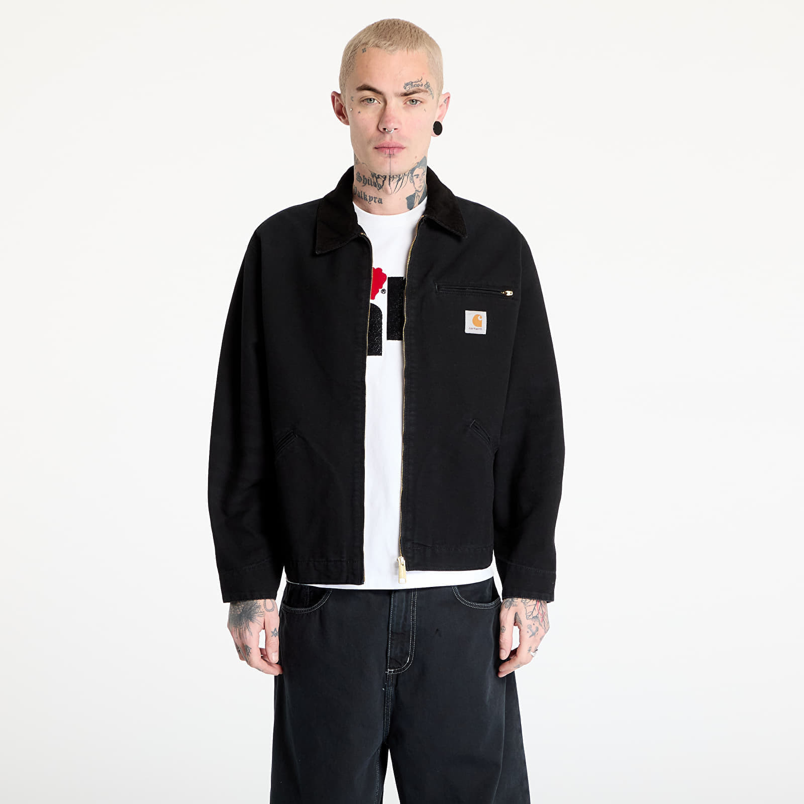 Bunda Carhartt WIP OG Detroit Jacket UNISEX Black/ Black Aged Canvas S