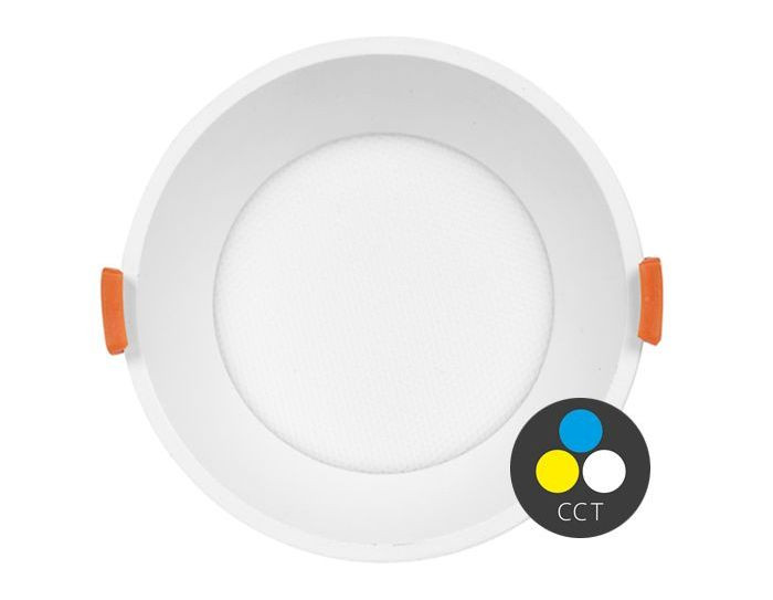 Ecolite Biely vstavaný LED Downlight okrúhly 120mm 12W UGR CCT ​​Premium LED-IN01R-UGR/CCT/12W
