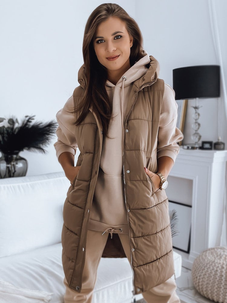 Dámska prešívaná vesta NOELIA khaki Dstreet