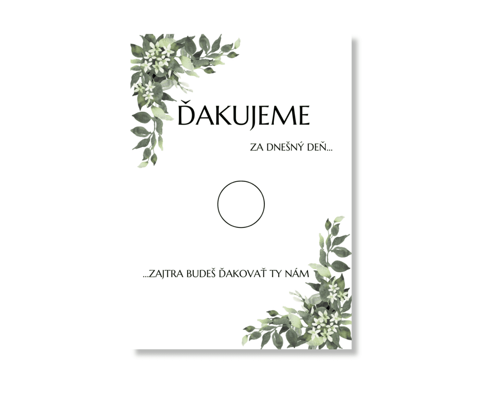 Personal Ďakovná kartička 8ks - Botanical