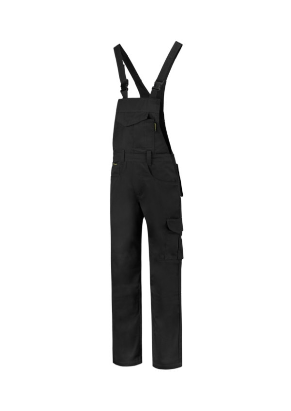 Priemyselné pracovné nohavice Dungaree Overall so šnúrkou unisex čierne S
