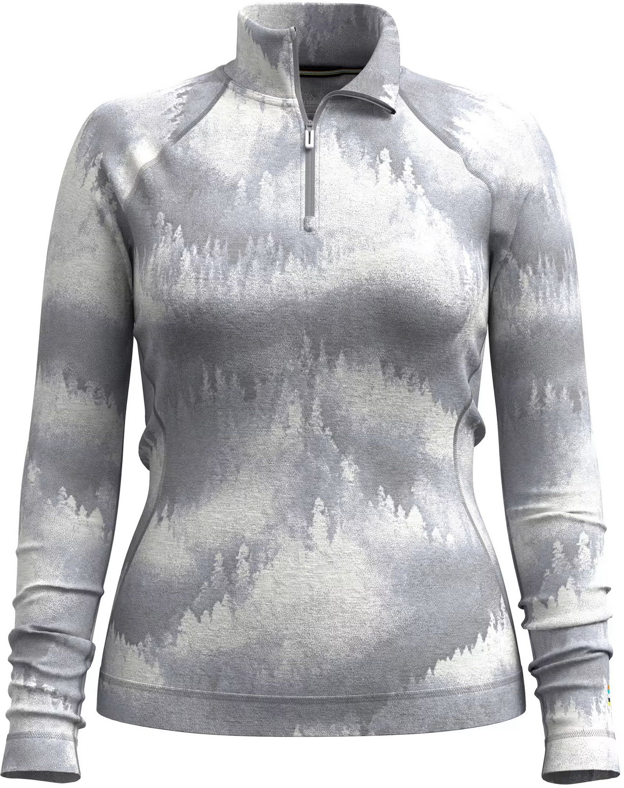 Smartwool W CLASSIC THERMAL MERINO BL 1/4 ZIP B light gray foggy pines Veľkosť: S
