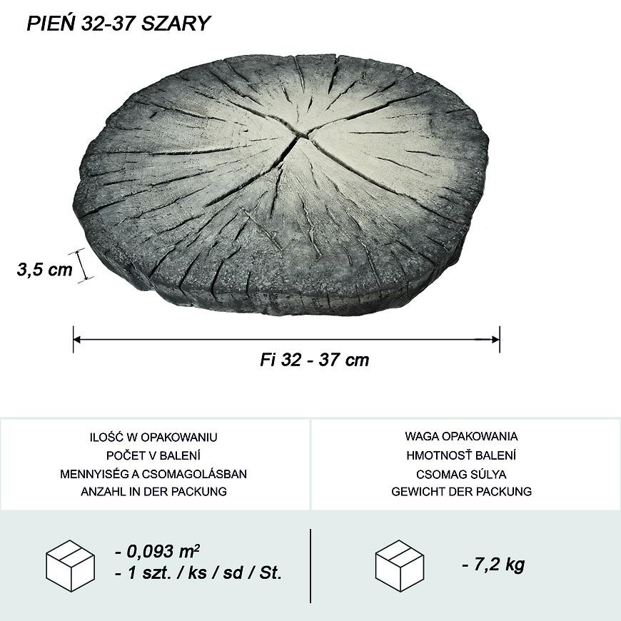 Nášľapný Kameň 32-37CM Siva