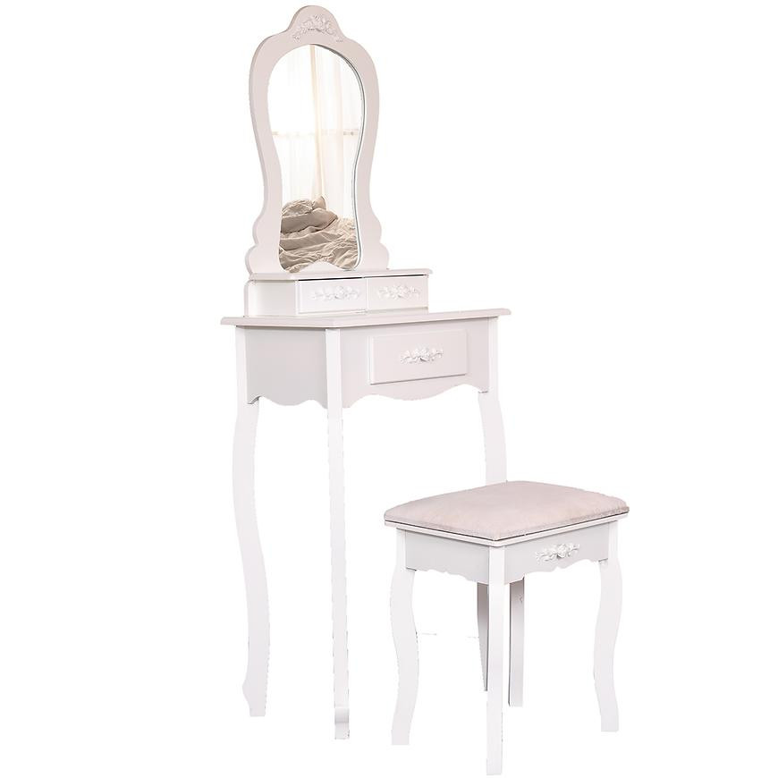 Toaletný stolík + Taburetka Sylvia 012 9512 biela