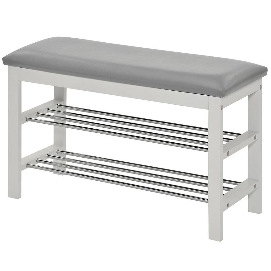 Skrinka Na Topánky So Sedadlom Gc0835 Biela/Šedá