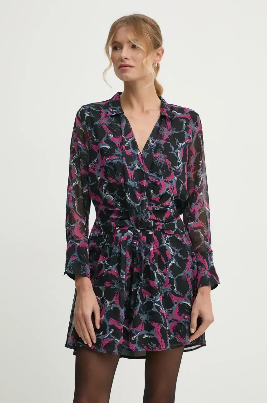 Šaty Pepe Jeans ADA čierna farba, mini, áčkový strih, PL953630