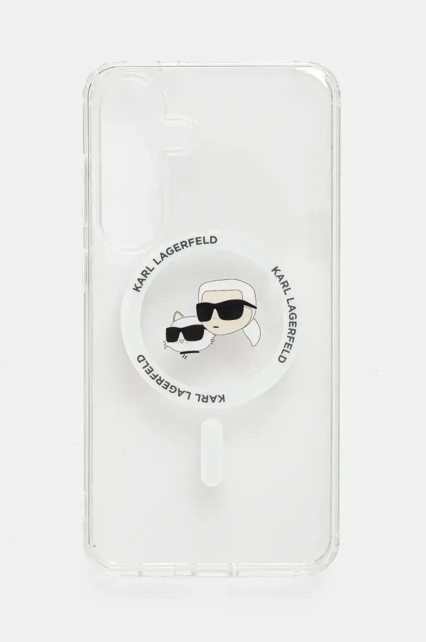 Puzdro na mobil Karl Lagerfeld Samsung Galaxy S25+ biela farba, KLHMS25MHLSKCH