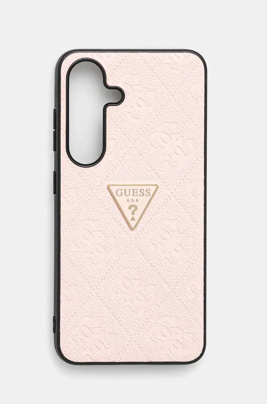 Puzdro na mobil Guess Samsung Galaxy S25 ružová farba, GUHCS25SPGP4STRP