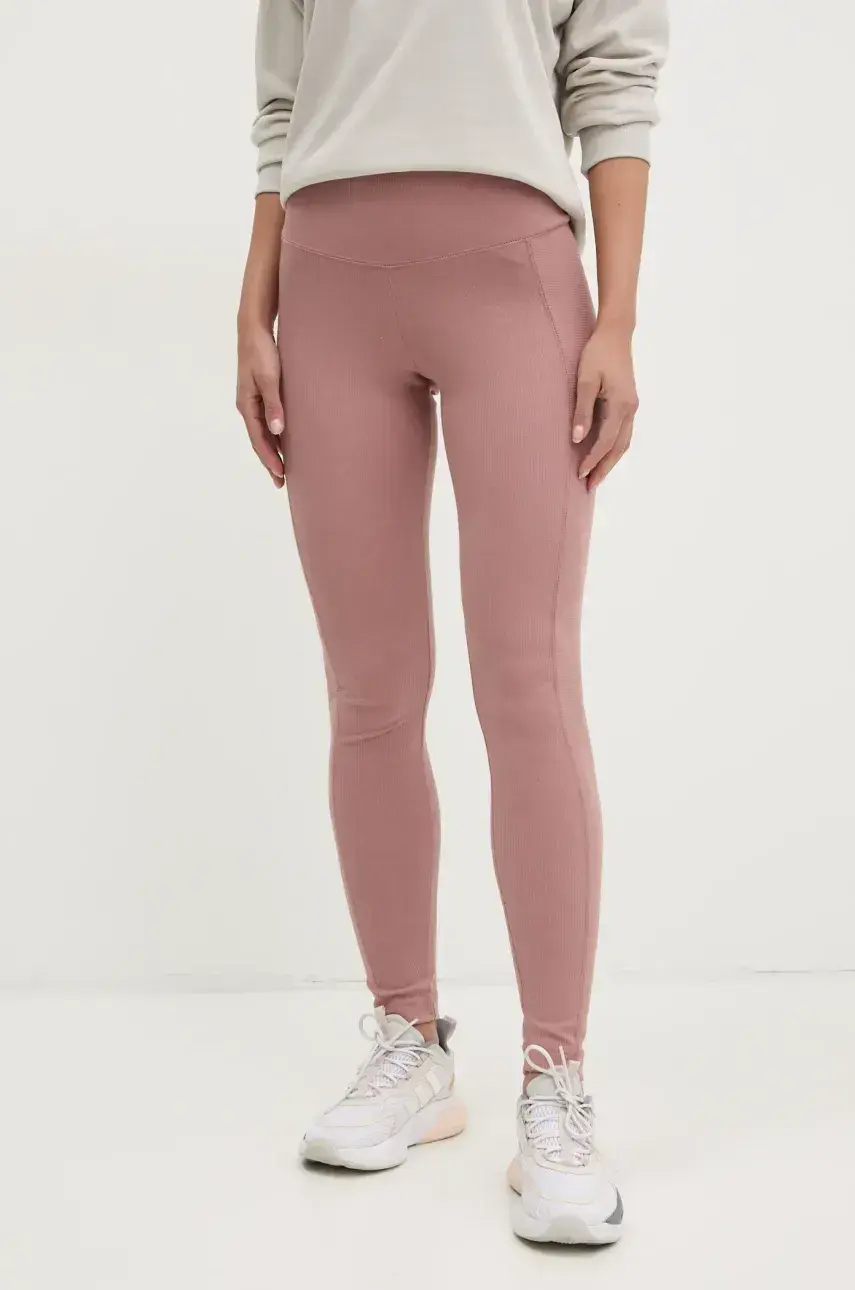 Legíny adidas ALL SZN RIB dámske, ružová farba, jednofarebné, JJ1246