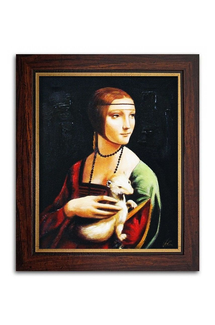 Olejomaľba v ráme Leonardo Da Vinci Lady with an Ermine