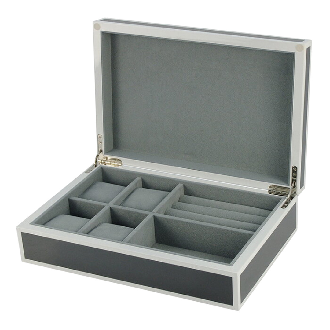 Kazeta na hodinky a šperky Gaira 22331 - sivá-biela