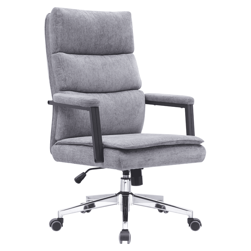 Kancelárske kreslo, sivá/chróm, ZAVIER