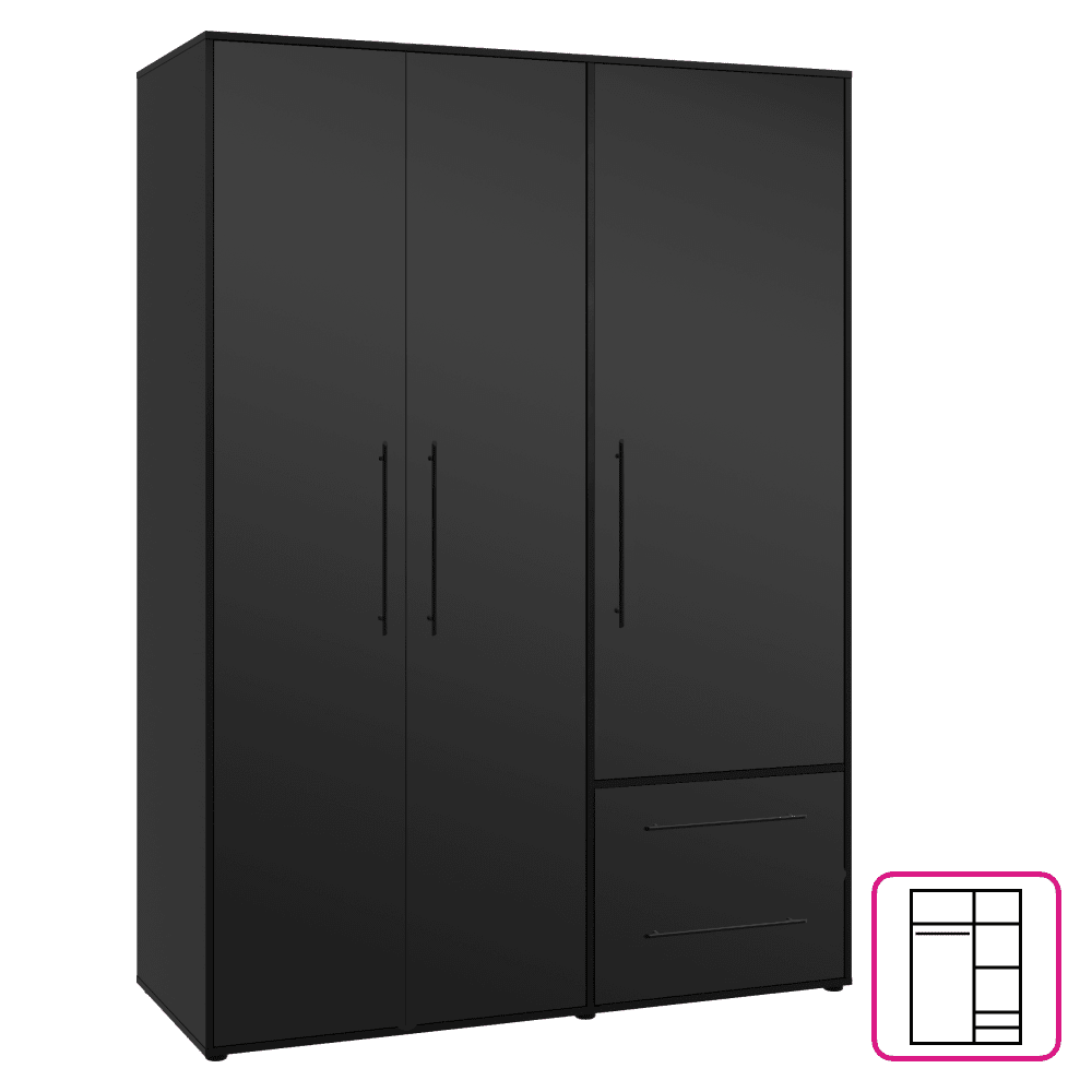 Skriňa, čierna, MOSKA TYP 1