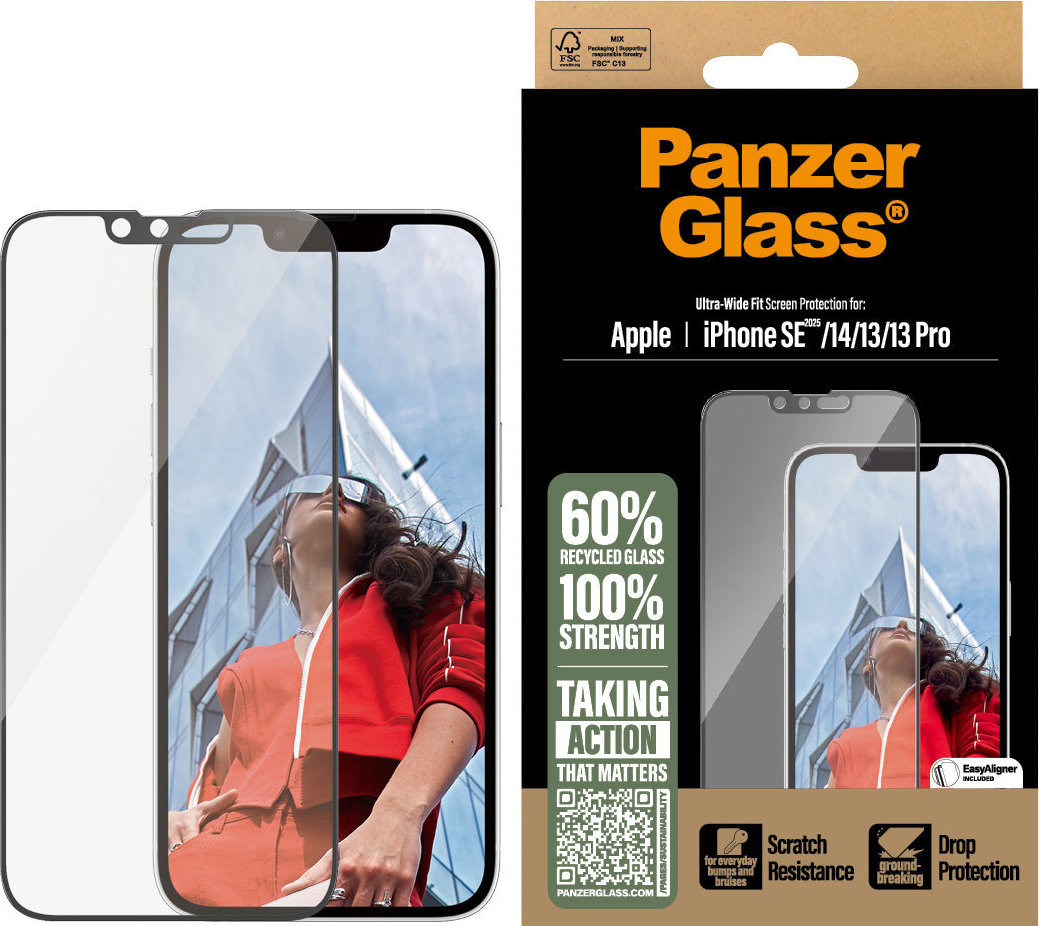 PanzerGlass Apple iPhone 16e/14/13/13 Pro s inštalačným rámčekom