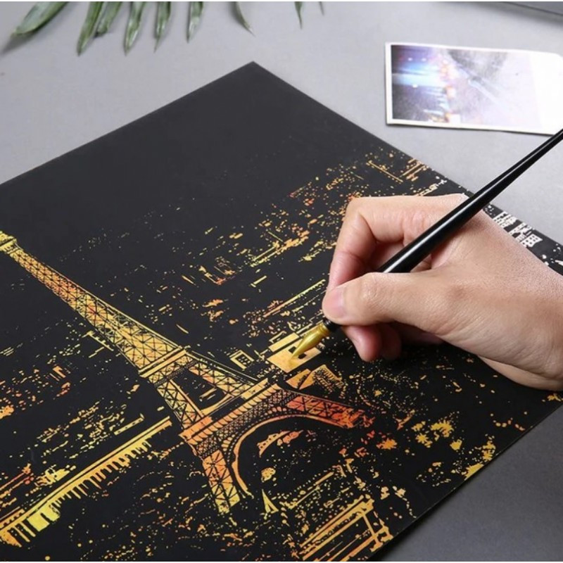 NO-1006238 DR Vyškrabávací obrázok - Bright City - Paris