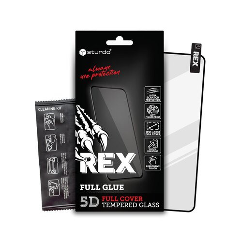 Ochranné sklo Sturdo Rex Motorola Edge 50 Neo, celotvárové - čierne
