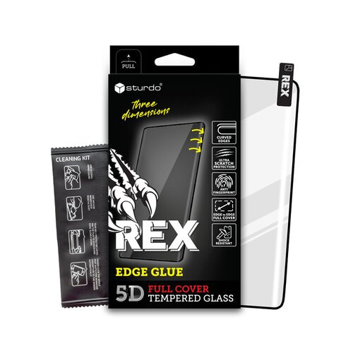 Ochranné sklo Sturdo Rex Motorola Edge 50 Fusion, celotvárové - čierne