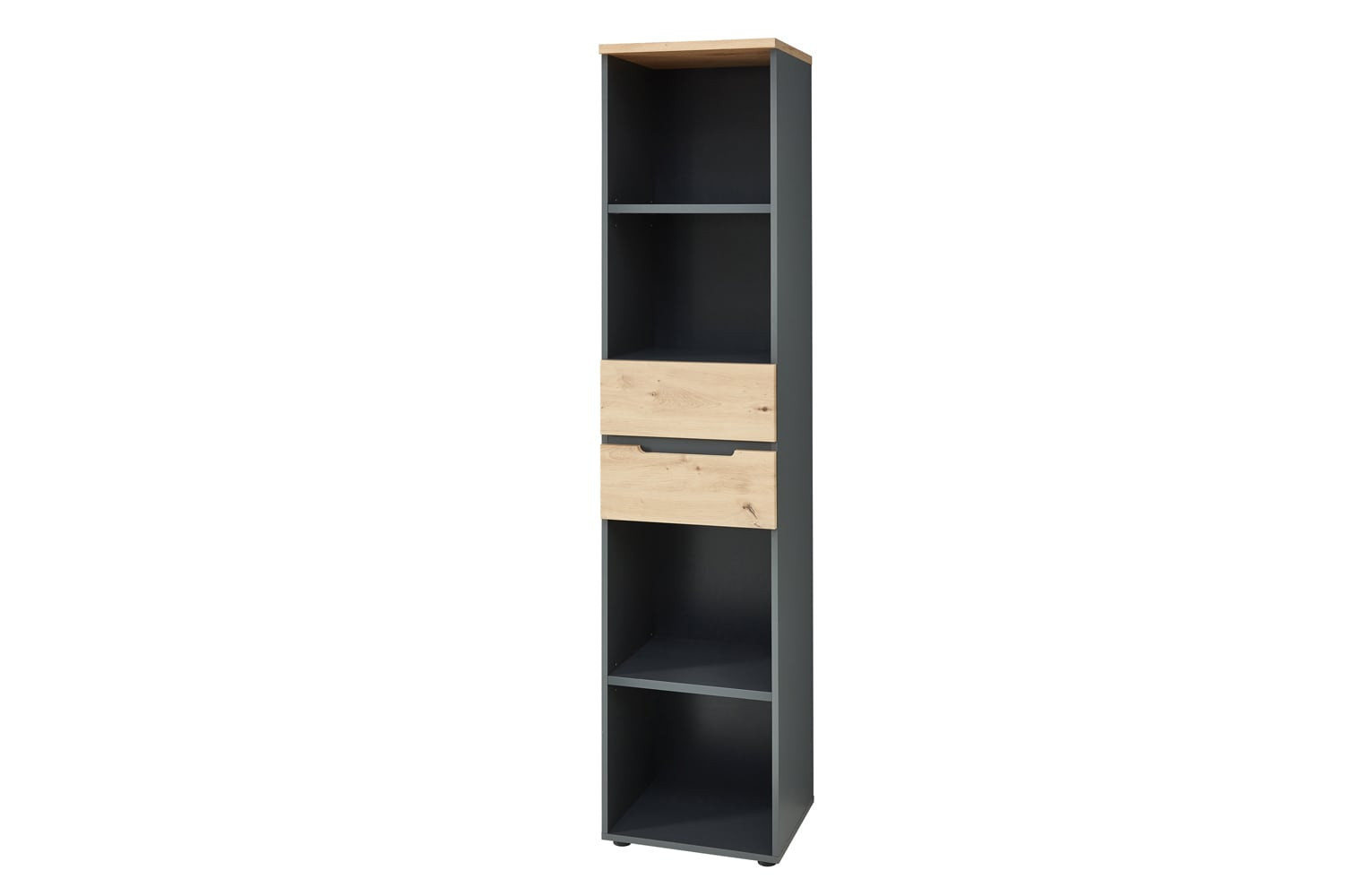 Kancelářský regál Brego 06 45 cm se zásuvkami grafit/dub Artisan