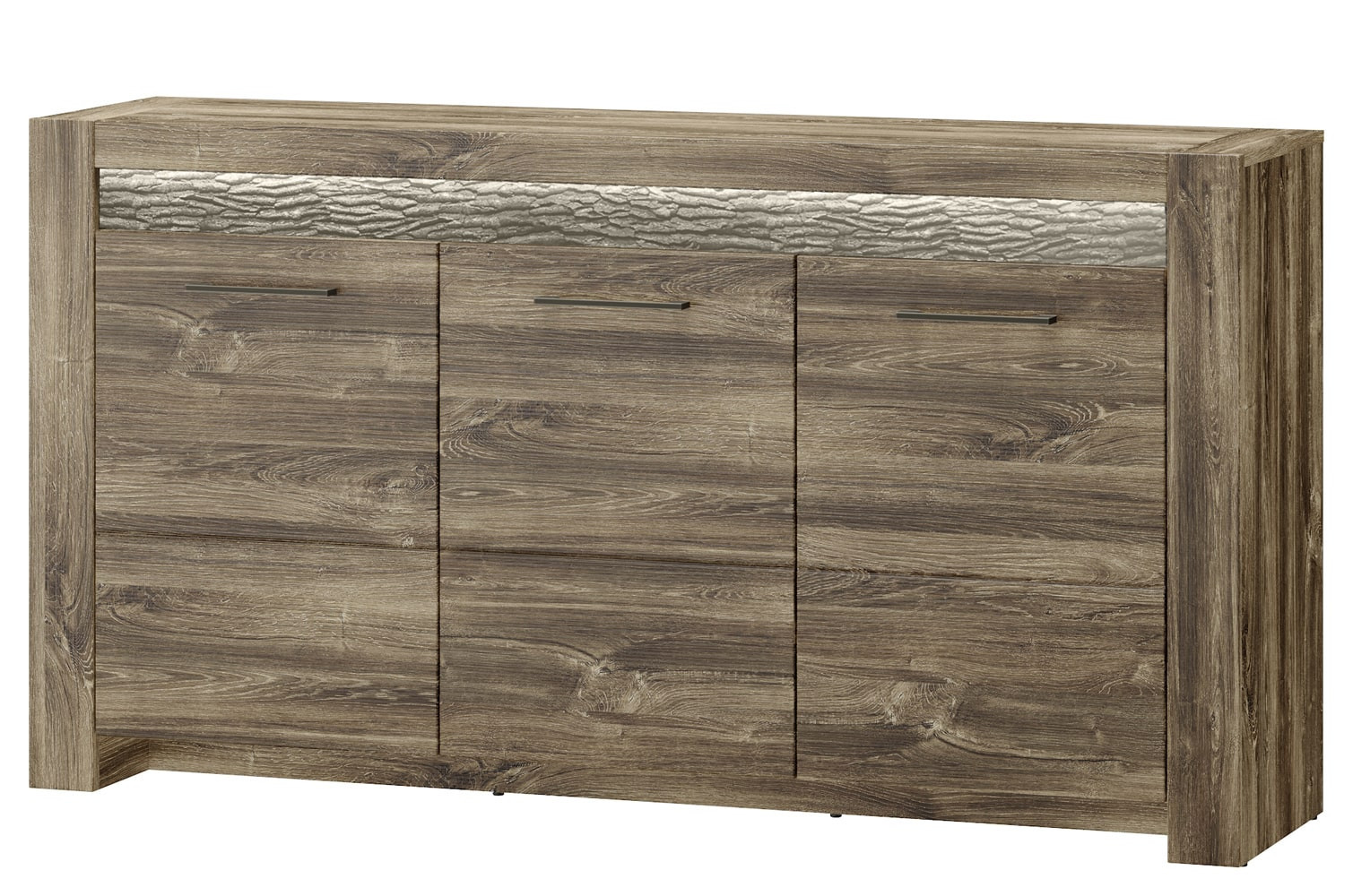 Komoda Belveder 45 158 cm s LED osvětlením dub Stirling
