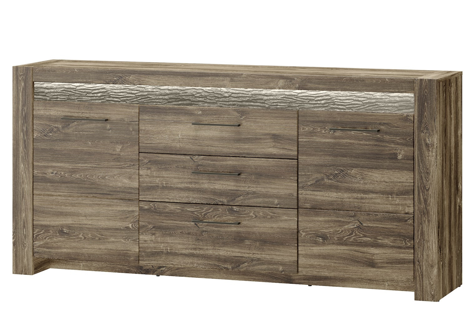 Komoda Belveder 46 178 cm s LED osvětlením dub Stirling