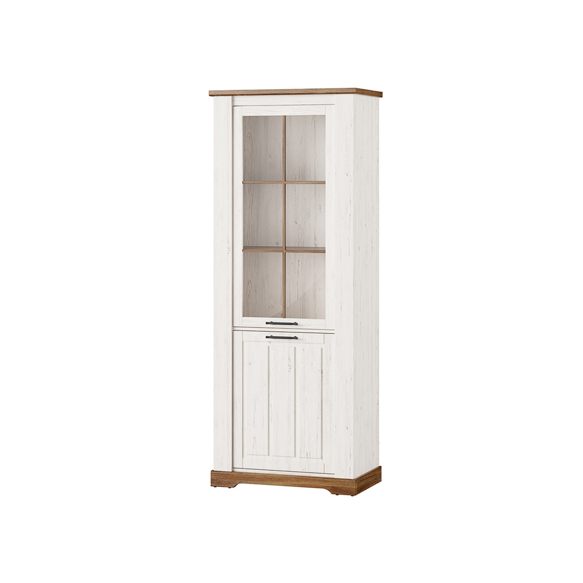 Vitrína Country 10 79 cm dub Stirling/borovice Andersen
