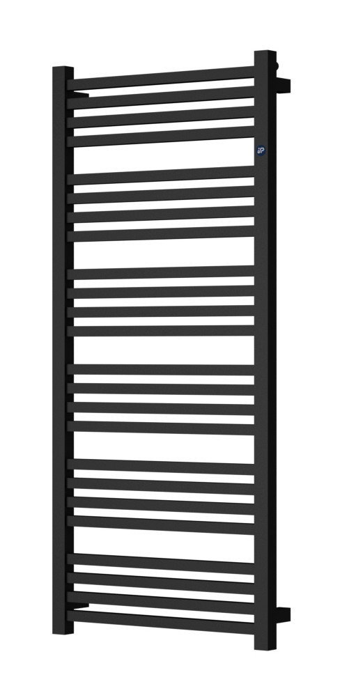 Instalprojekt - Kúpeľňový radiátor STICK čierna farba - Farba radiátora - Čierna, Rozmer radiátora - 400 × 1110 mm, výkon 452 W, Typ pripojenia - Stredové 50 mm RADSTI401131SP