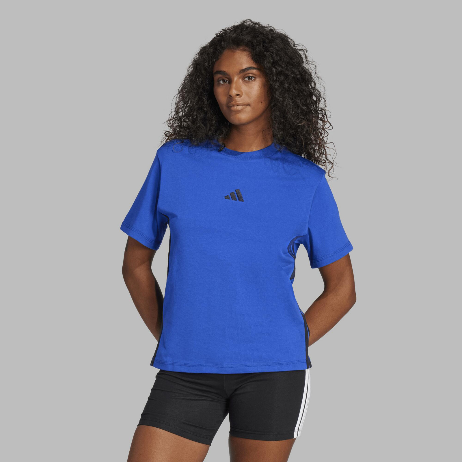 ADIDAS 3S dámske fitness tričko modré