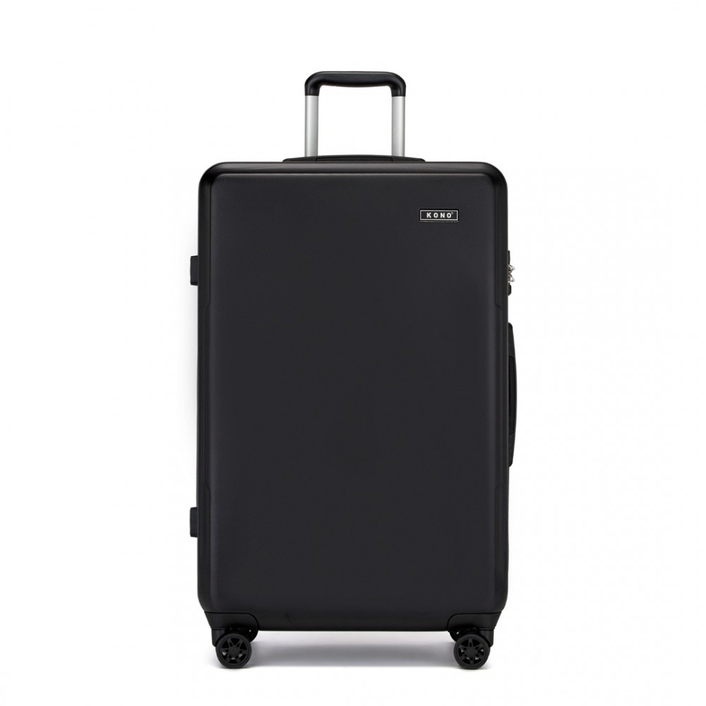 Veľký škrupinový kufor z ABS+PC - Kono - 92L - čierny