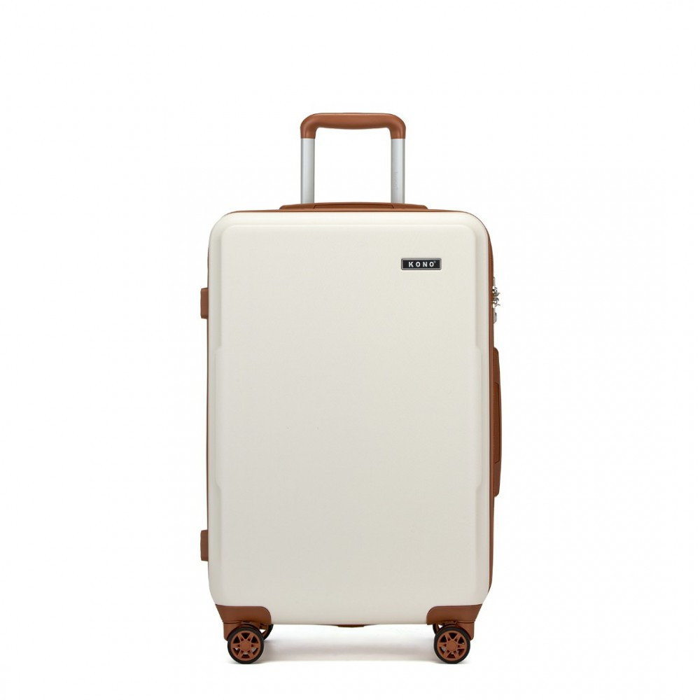Stredný škrupinový kufor z ABS+PC - Kono - 60L - béžová