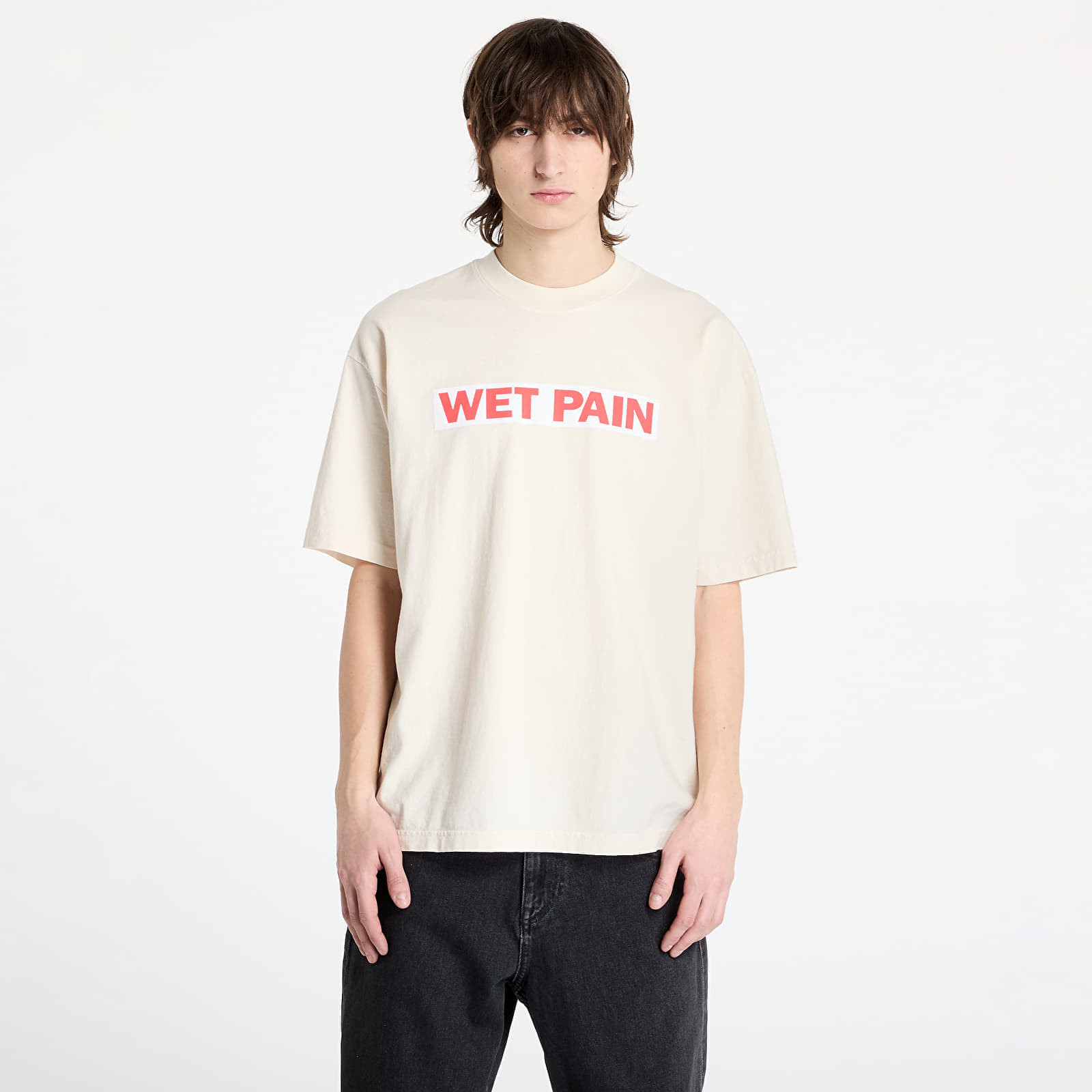 Tričko PLEASURES Wet Pain T-Shirt Cream S