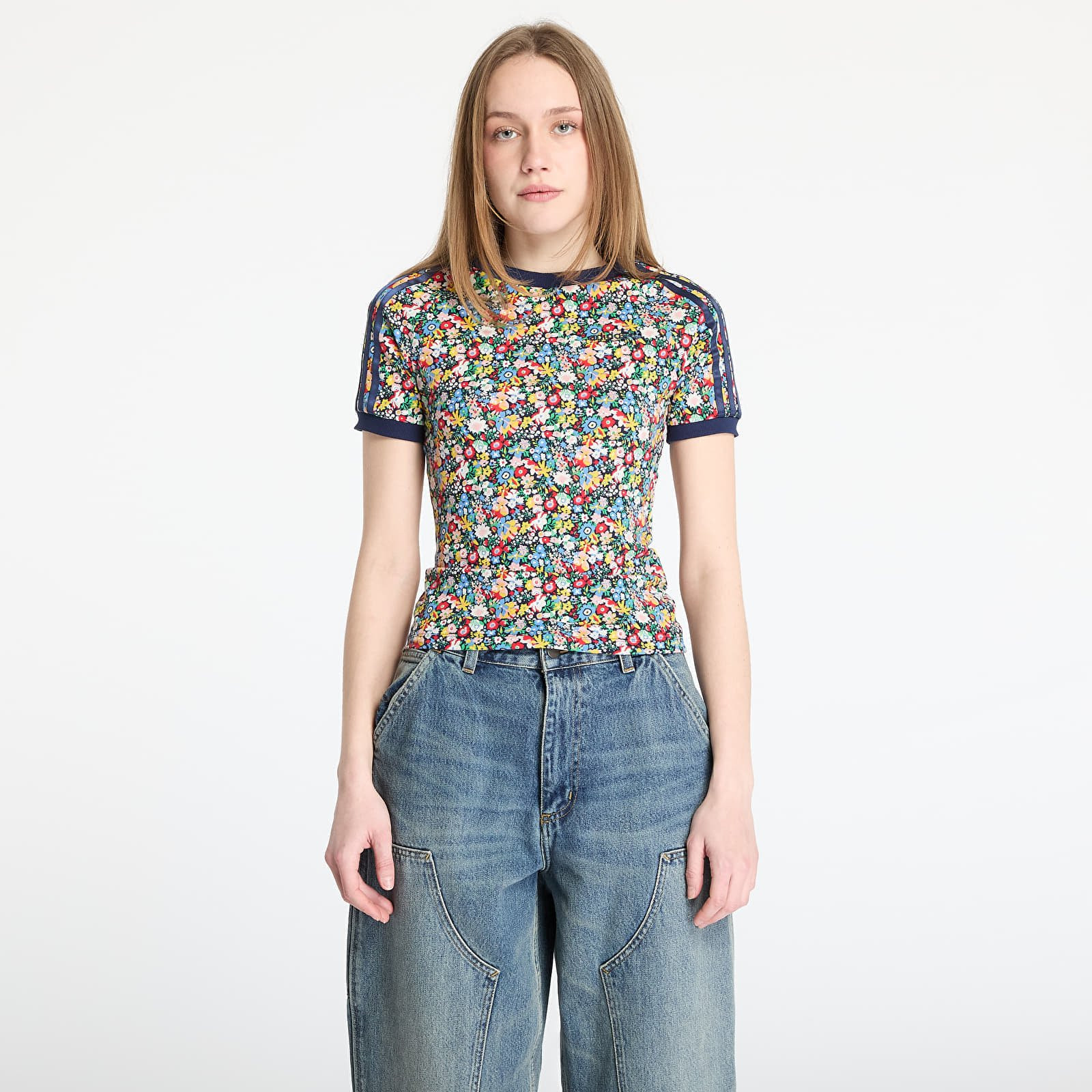 Tričko adidas Originals X Liberty London Cali Tee Multicolor/ Night Indigo S