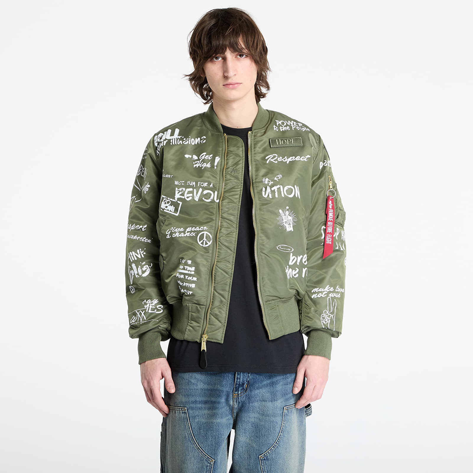 Bunda Alpha Industries MA-1 Peace Sage Green M