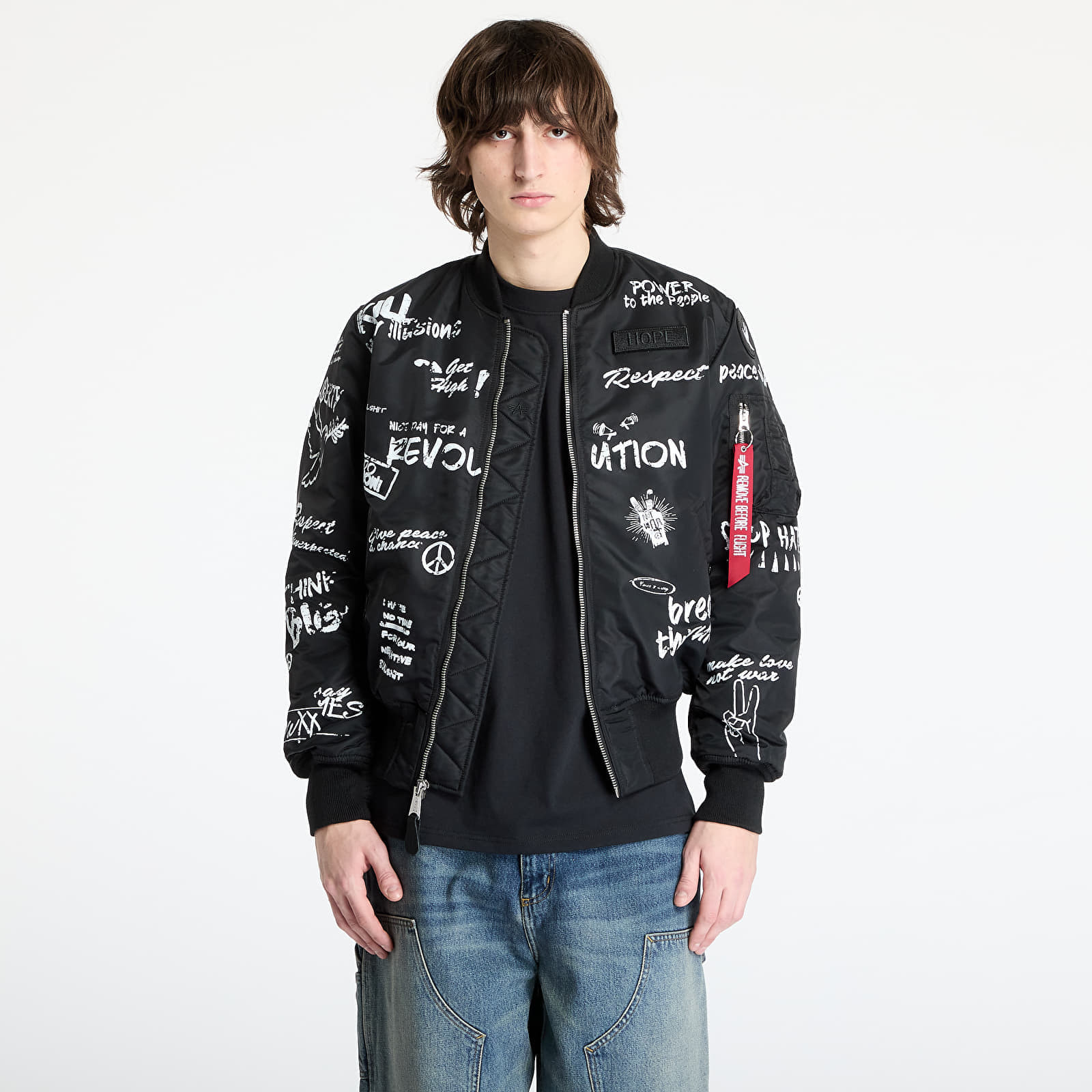 Bunda Alpha Industries MA-1 Peace Black M