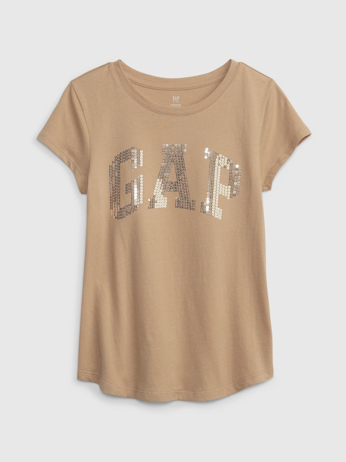GAP Children's T-shirt organic with logo from sequins - Girls
