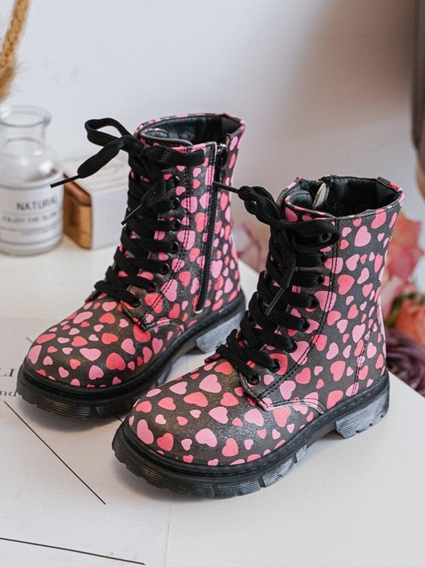 marka niezdefiniowana Izolované detské topánky na čiernom a ružovom posúvaní dolida