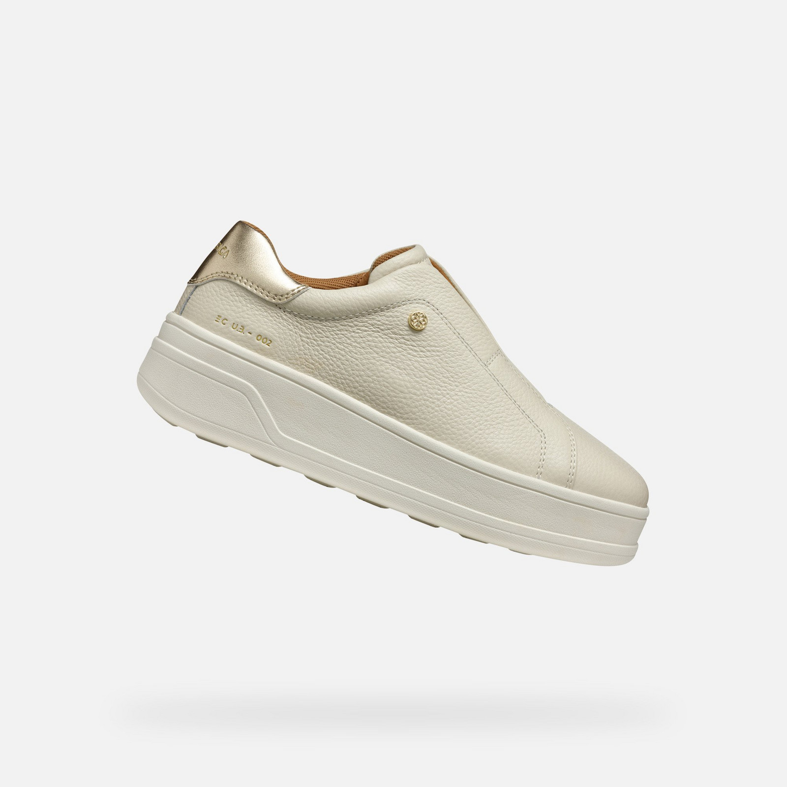 Cream women's sneakers Geox Spherica ECUB-2 - Women's
