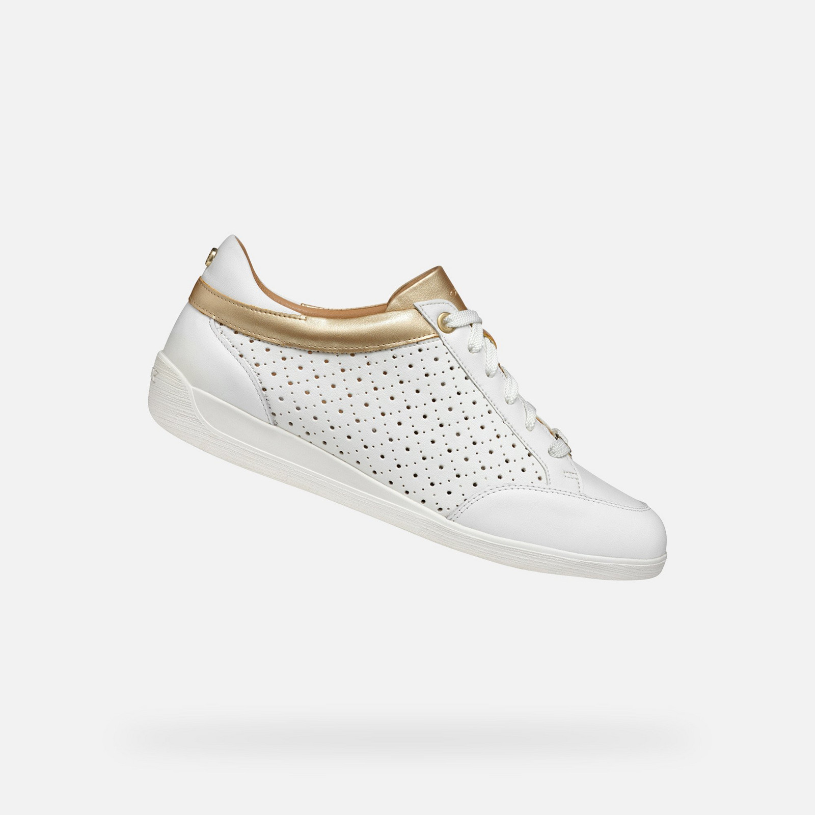 White women's sneakers Geox Myria - Women's