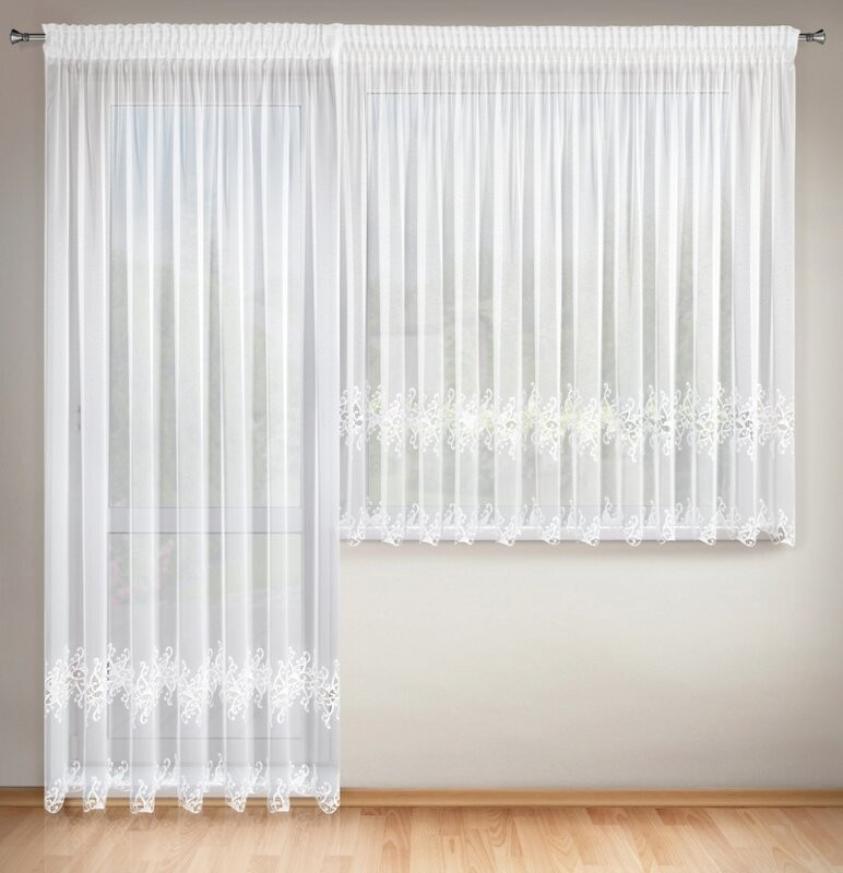 ArtFir Súprava záclon IRIS P | biela 400 x 160 cm a 200 x 250 cm