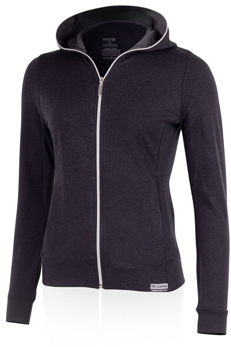 Lasting dámska merino mikina KENY 909 čierna Veľkosť: S 8596445042849