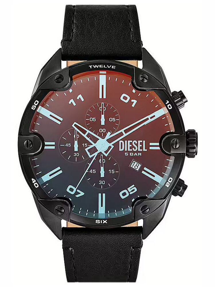 PÁNSKE HODINKY DIESEL Chronograf s hrotmi DZ4667 + KRABIČKA