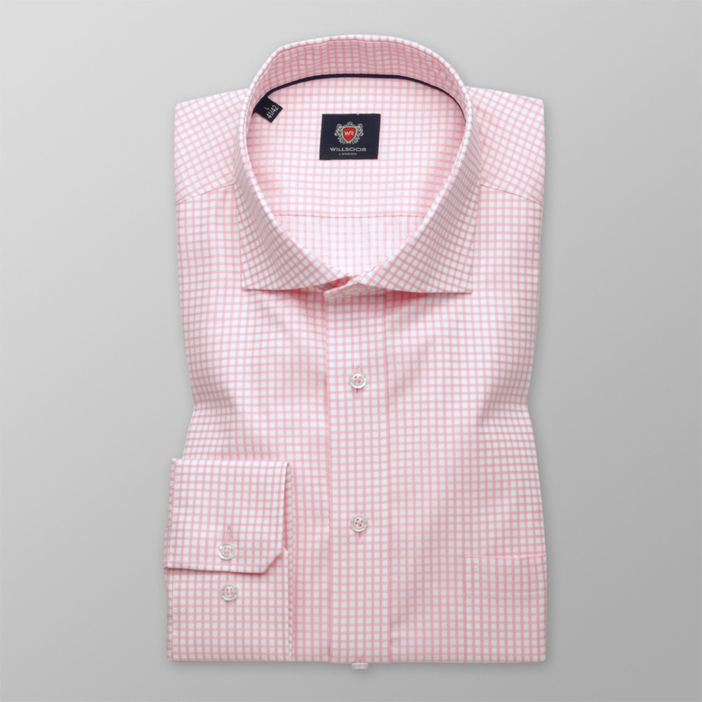 Košeľa London s ružovým kockovaným vzorom (výška 176 - 182) 10722